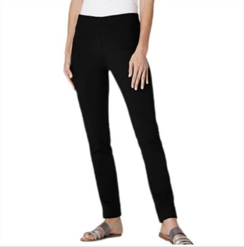 J. Jill Black Essential Cotton Ponte Stretch Pants